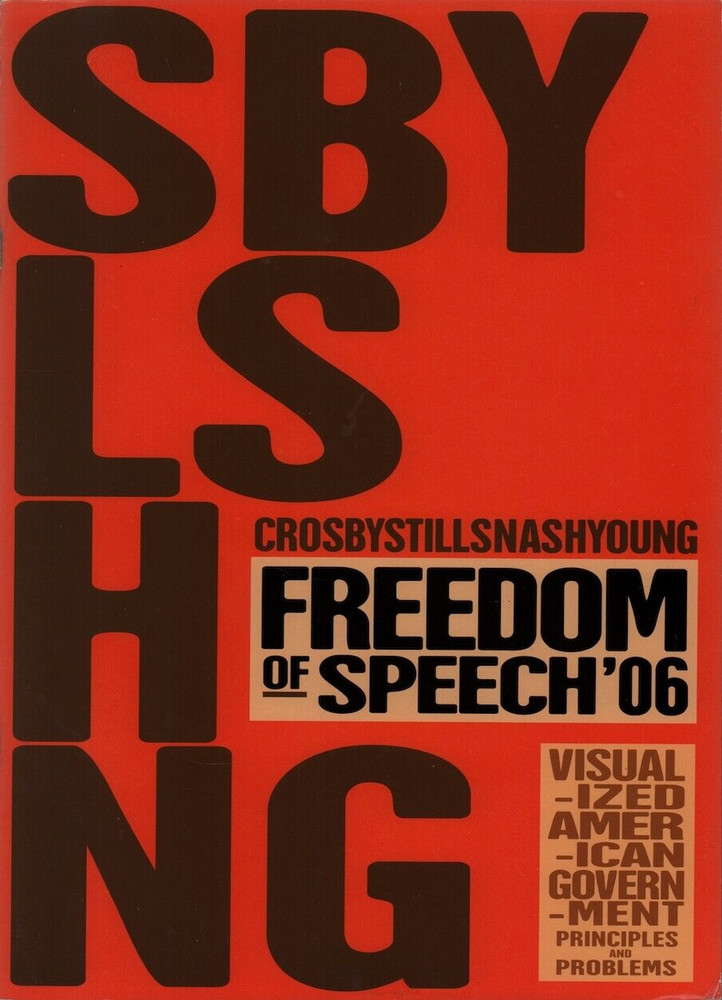 CROSBY, STILLS, NASH & YOUNG 2006 FREEDOM OF SPEECH TOUR PROGRAM BOOK NMT 2 MINT