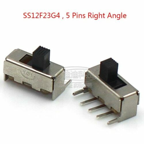 Microswitch 5 Pins Right Angle PCB Panel Horizontal Slide Switch 4mm Terminal