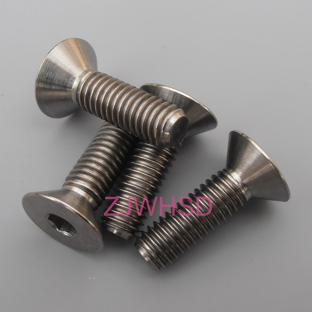 4pcs M6 x 20 mm Ti Titanium Screw Bolt Allen Hex Socket Flat Head AerospaceGrade