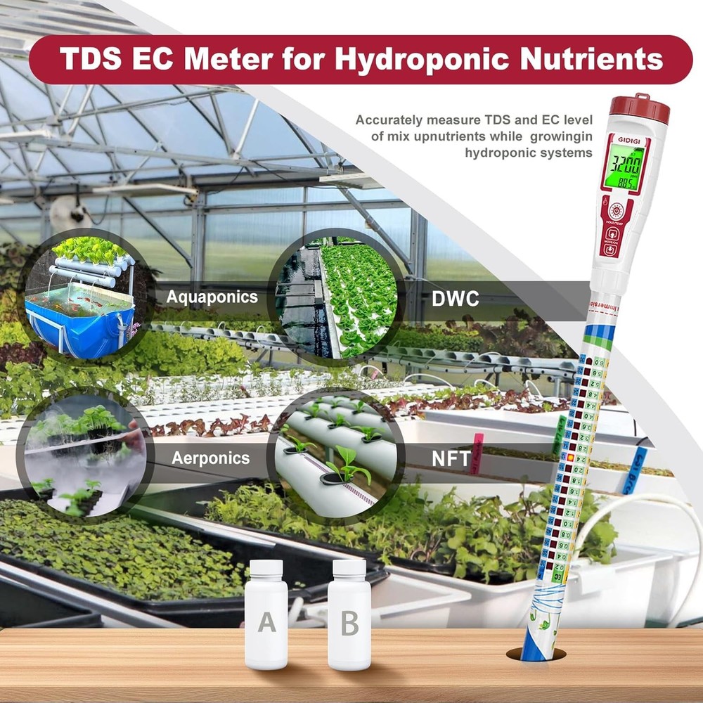 Truncheon Nutrient Meter PPM Hydroponics TDS Digital Water...