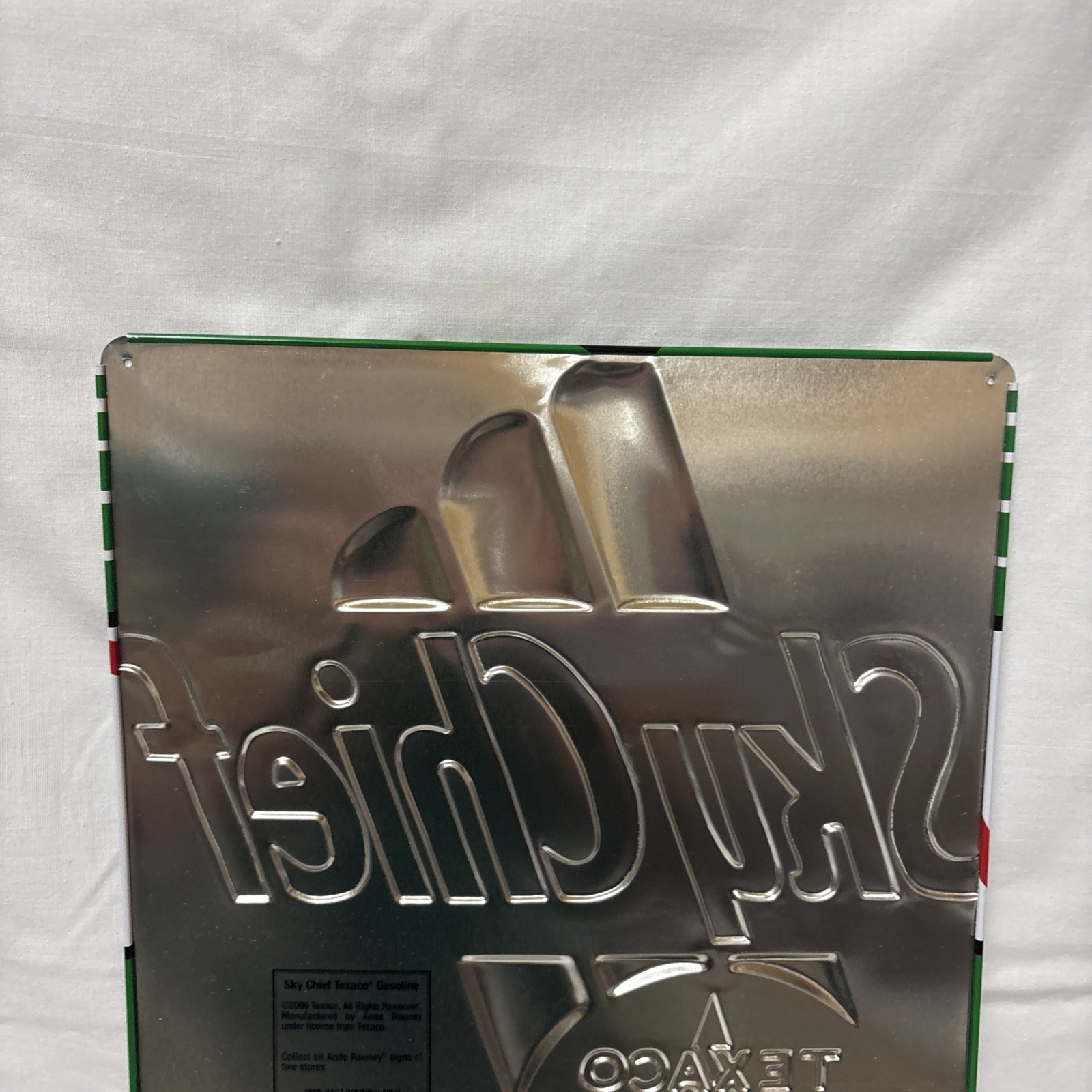 Texaco Sky Chief Gasoline Sign Repoduction 18”x12”