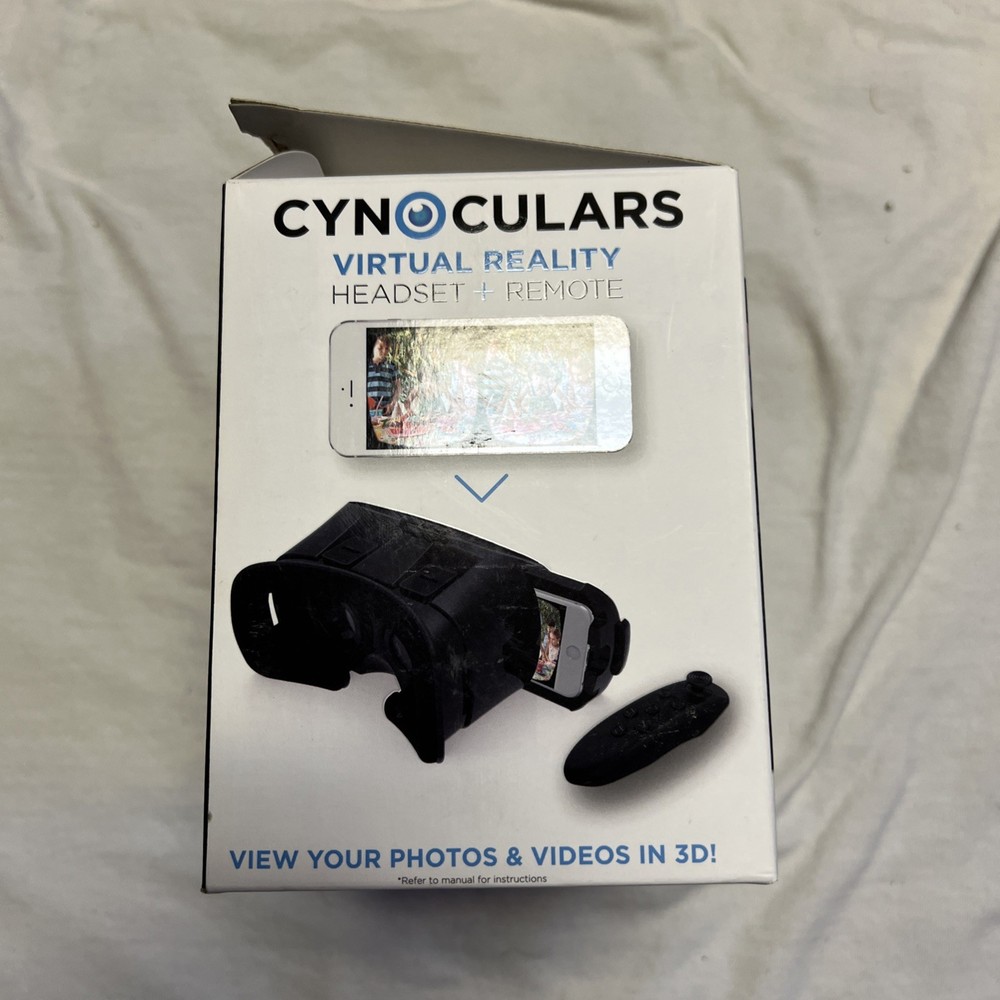 Cynoculars Virtual Reality 3D Headset Wireless - Gaming Remote Compatible