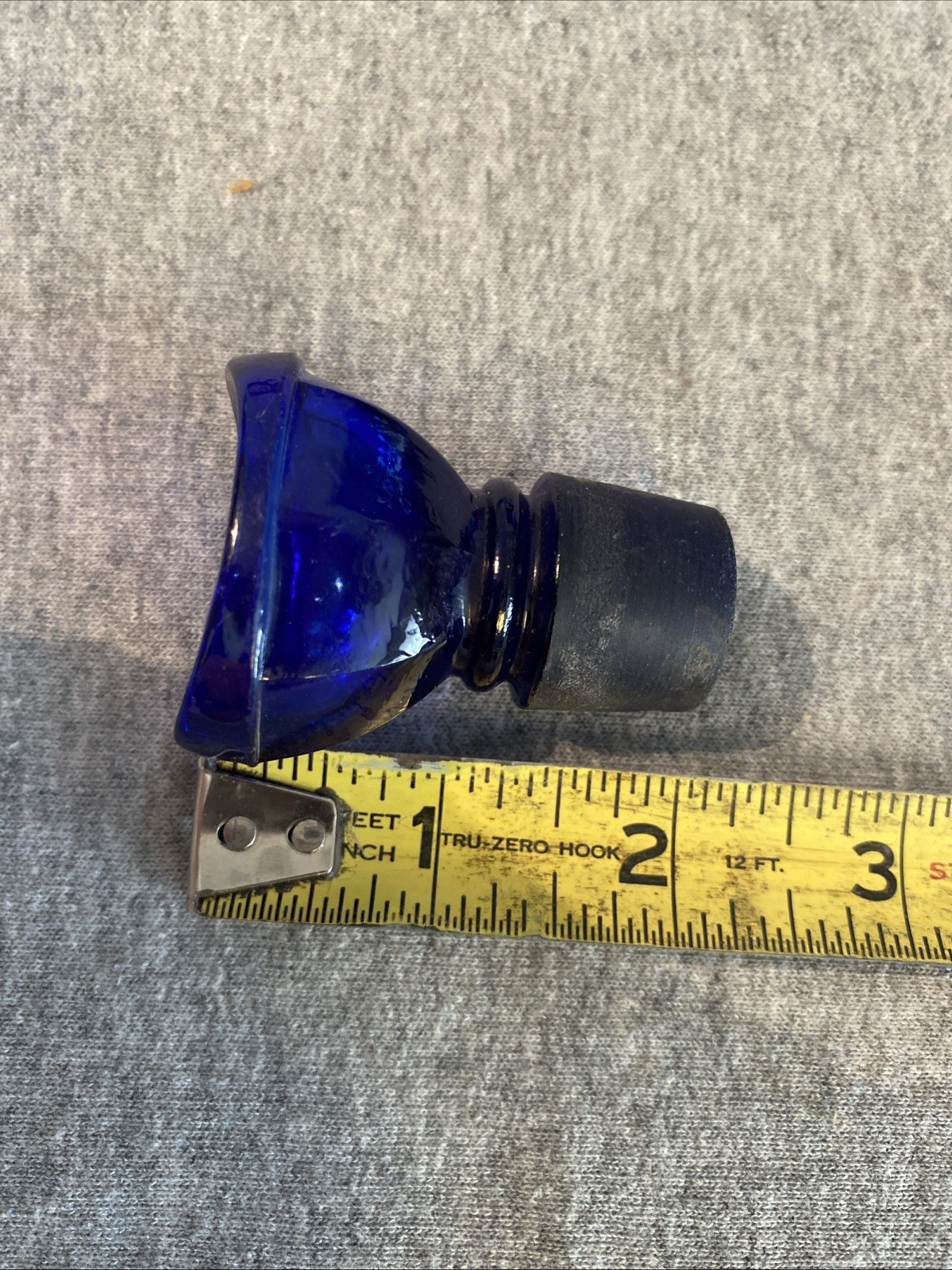 Vintage Wyeth PA ? Cobalt Blue Glass Eye Wash Cup Stopper Collyrium Apothercary