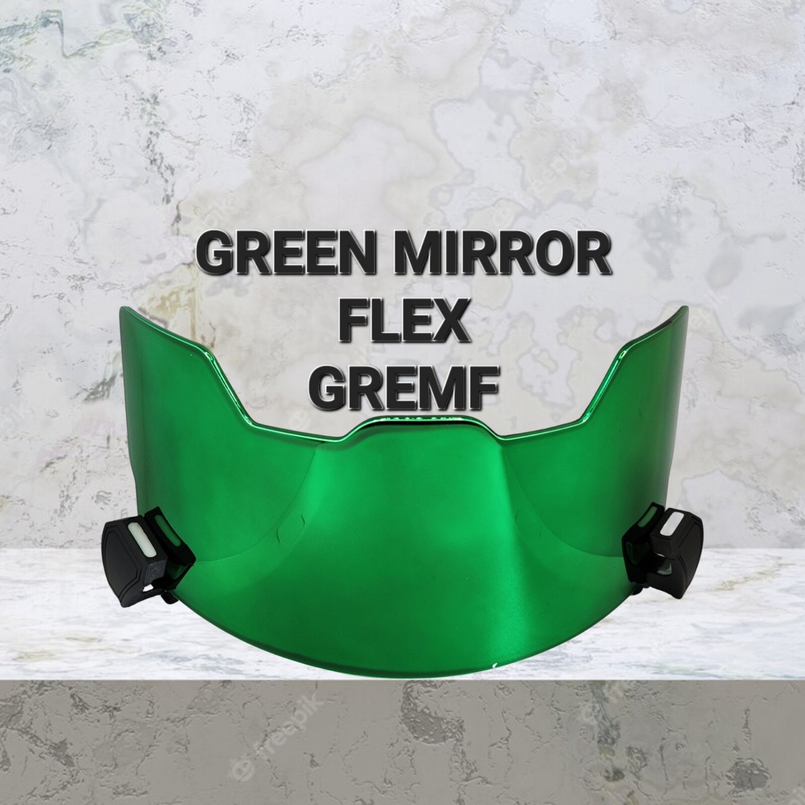 Low Profile Full Size Chrome Mirror Football Helmet Visor 4 FLEX (Display Only)