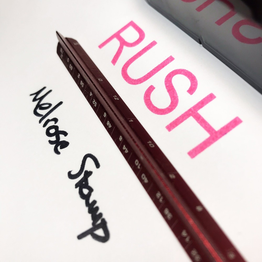 Rush Rubber Stamp Pink Ink Self Inking Ideal 4913