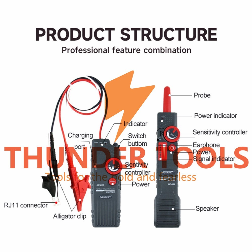 Thunder Tools NOYAFA NF-820 Anti-Interference Underground Cable Locator