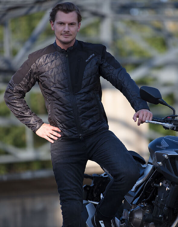 Mens Motorcycle Thermal Jacket S - Modeka Midlayer Super Warm with 2 Outer Pockets