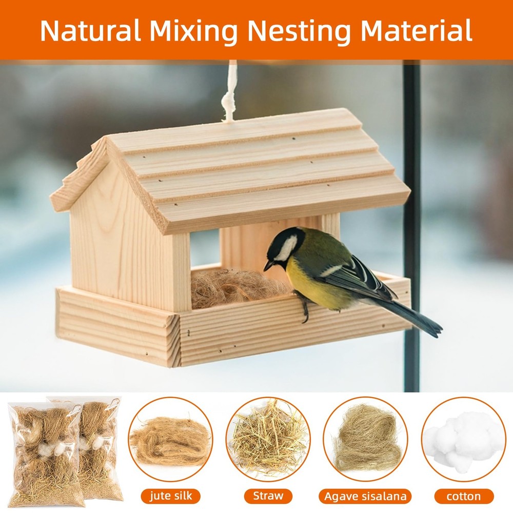 2 Pack Bird Nesting Material Bird Nests Bedding Hummingbird Nesting Material