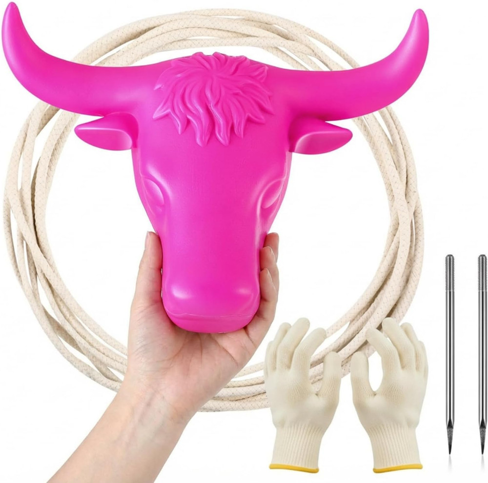 Small Roping Dummy Plastic Junior Steer Head Dummy Set Horn Spread 11" Complete