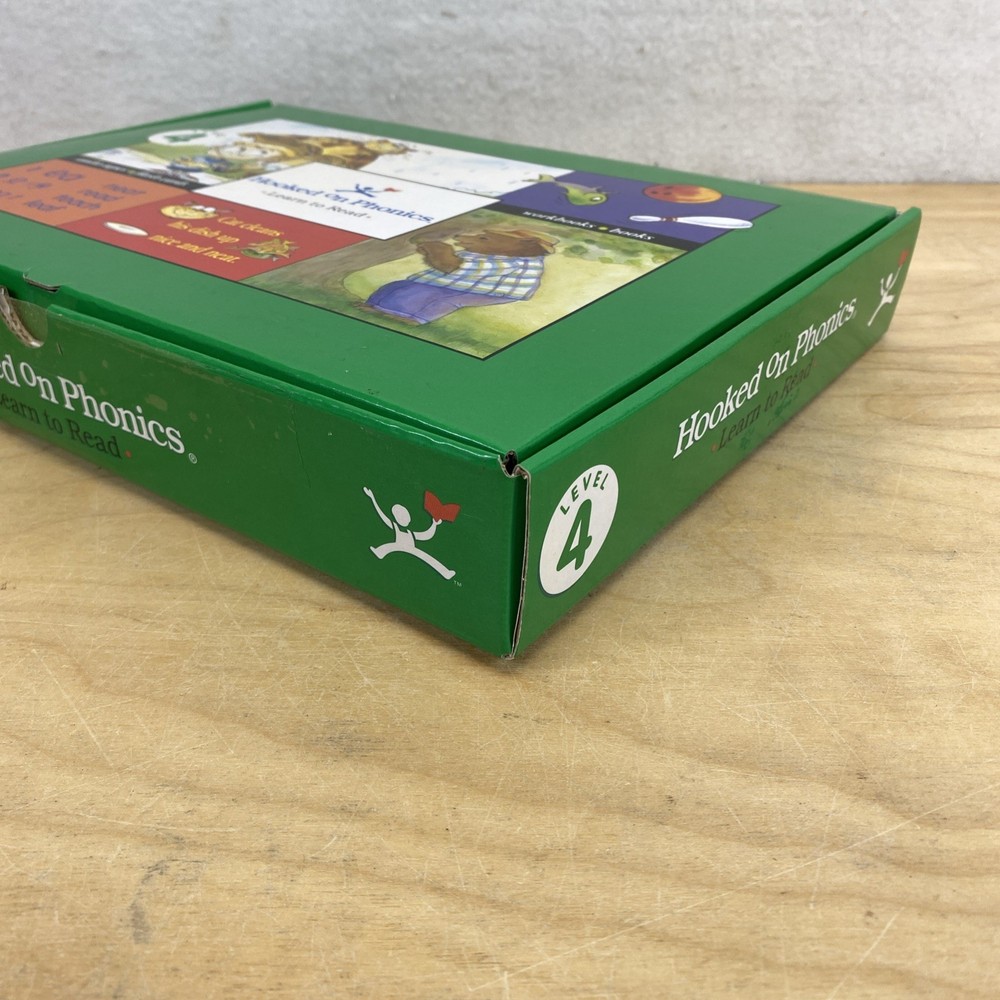 Hooked On Phonics Learn To Read Level 4 Audio Tapes Flash Cards Green Workbook