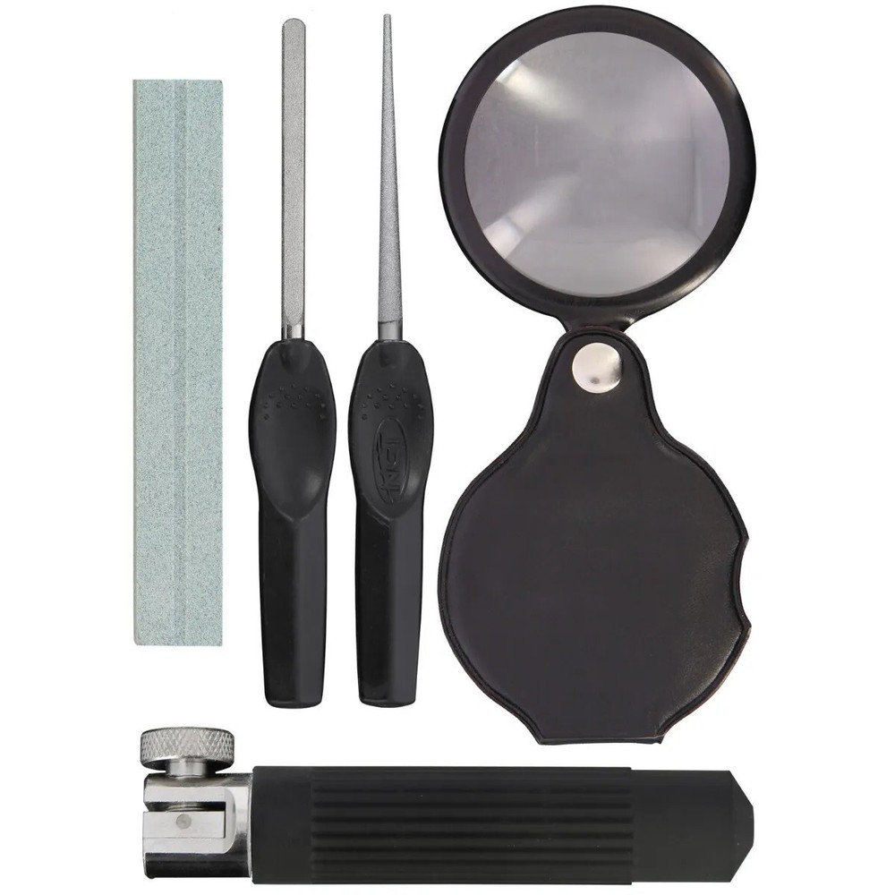NGT Hook Sharpening Kit File Vice Tool Clamp Magnifying Glass Sharpener Stone