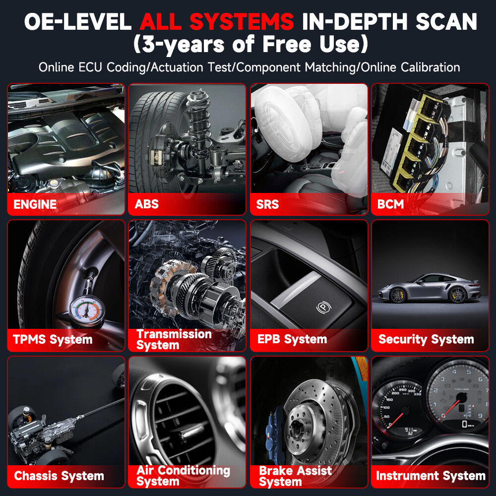 ANCEL DS300 OBD2 Scanner Car Diagnostic Tool All System ECU Coding Active Test