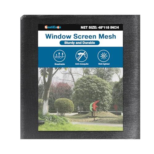Pet Proof Window Screen Replacement Kit, 48''x 118'' Heavy Duty