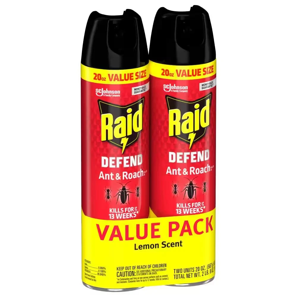 Raid Defend Ant and Roach Insect Killer, Indoor Insecticide, 20 oz. (2-Pack)