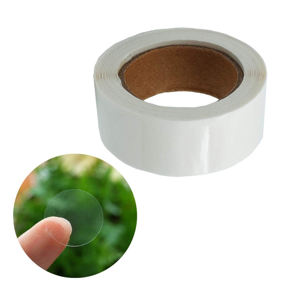 500 3/4 Inch Ultra Clear Adhesive Stickers Round Circle Dots 0.75 inch, White