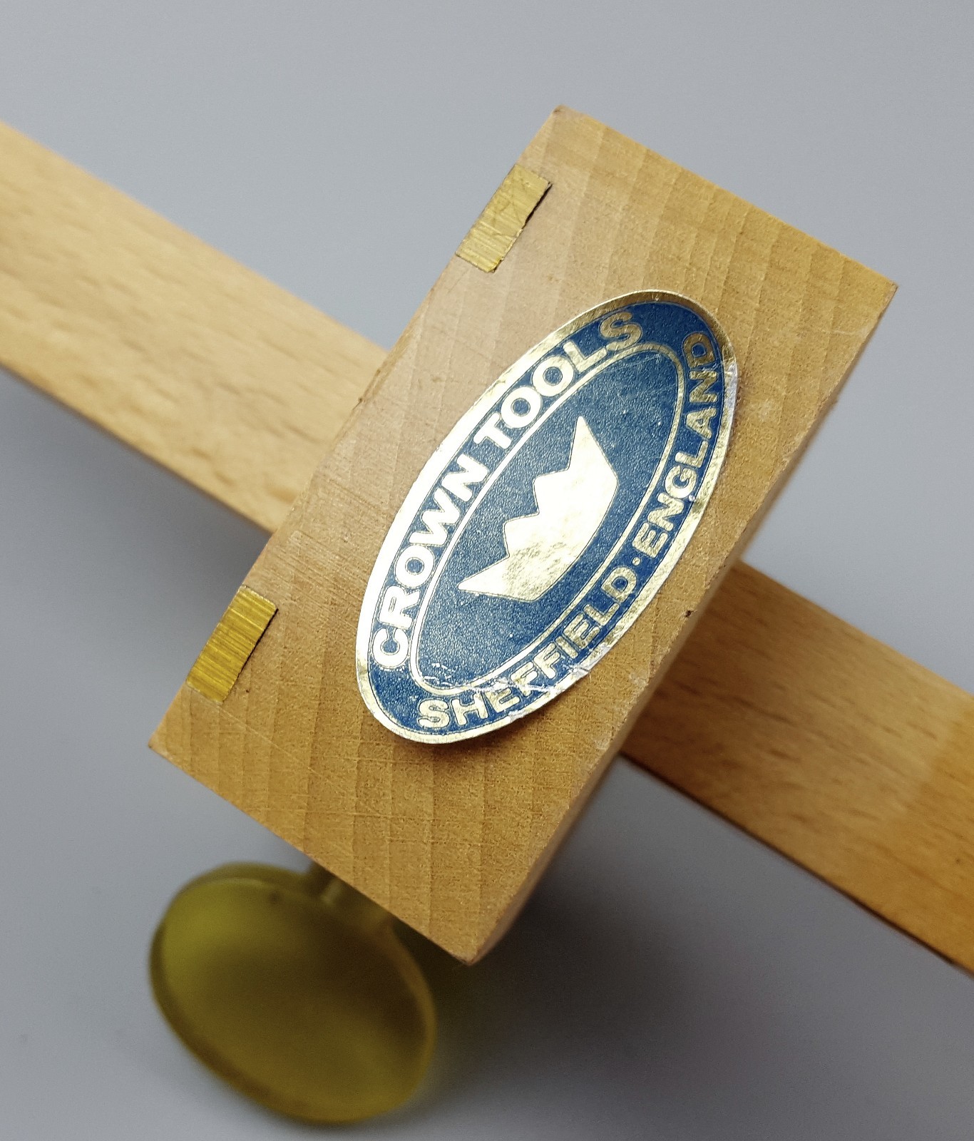 2 Vintage Wooden and Brass Marking Gauges Crown Tools etc