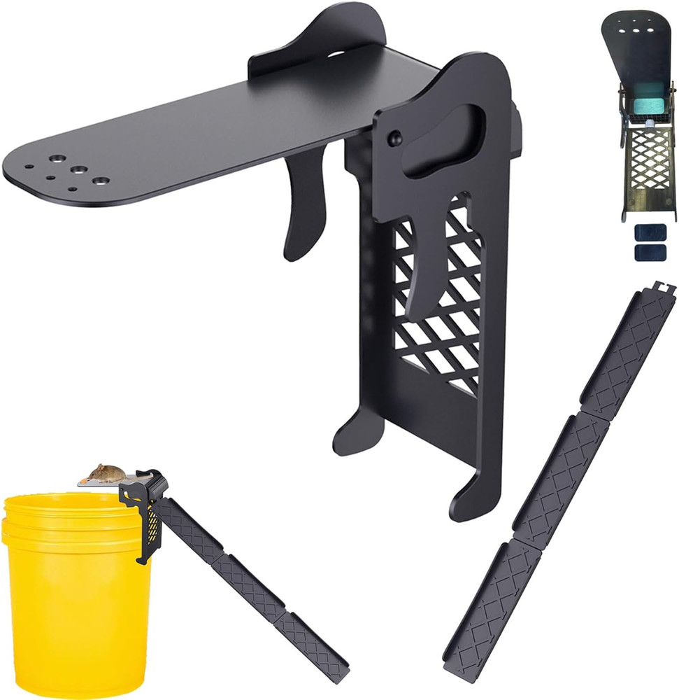 Walk the Plank Mouse Trap, Humane Rat Trap with Adjustable Sensitivity, Auto Res