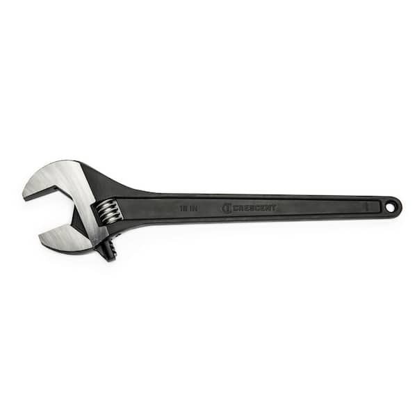 18 In. Black Oxide Adjustable Wrench.