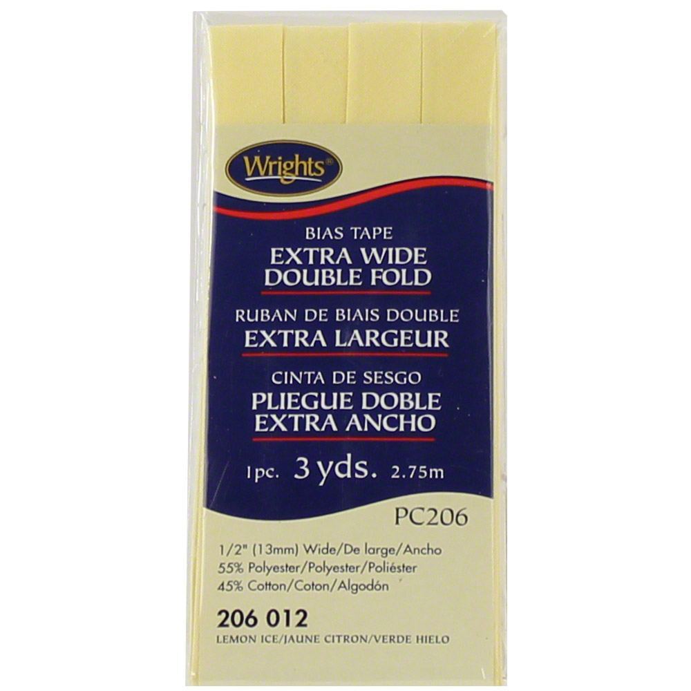Bias Tape, Extra Wide Double Fold, Wrights