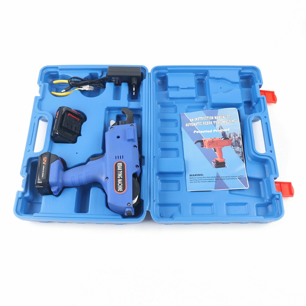 Automatic Rebar Tier Tying Machine Strapping Computer w/Electric +2 Batteries