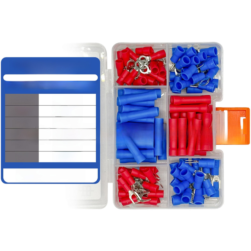 Fire Resistant Electrical Wiring Terminals 120PC U Y Type Fork Insulated Set