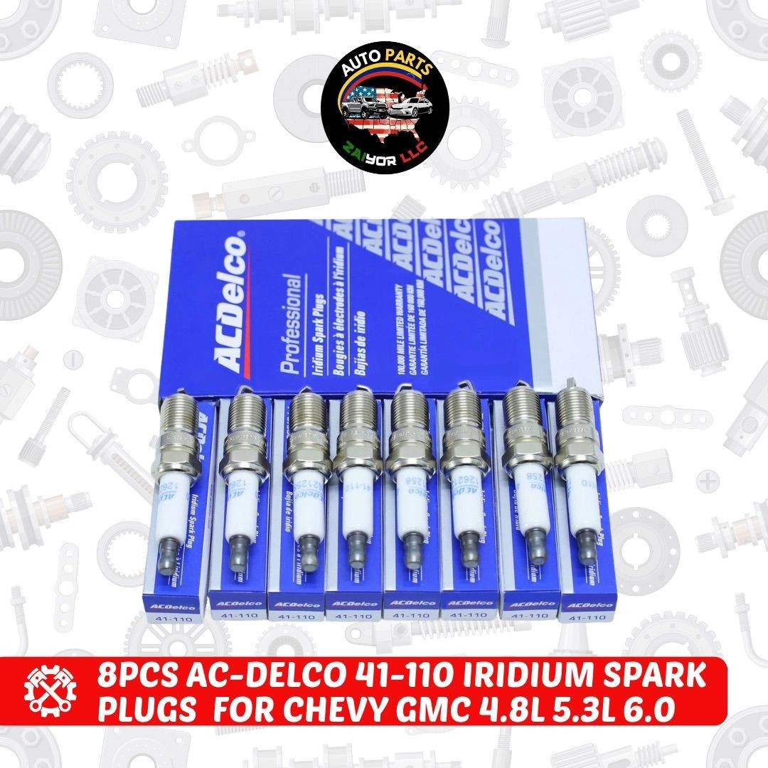 8PCS Genuine 41-110 Iridium Spark Plugs 12621258 For Chevy GMC 4.8L 5.3L 6.0