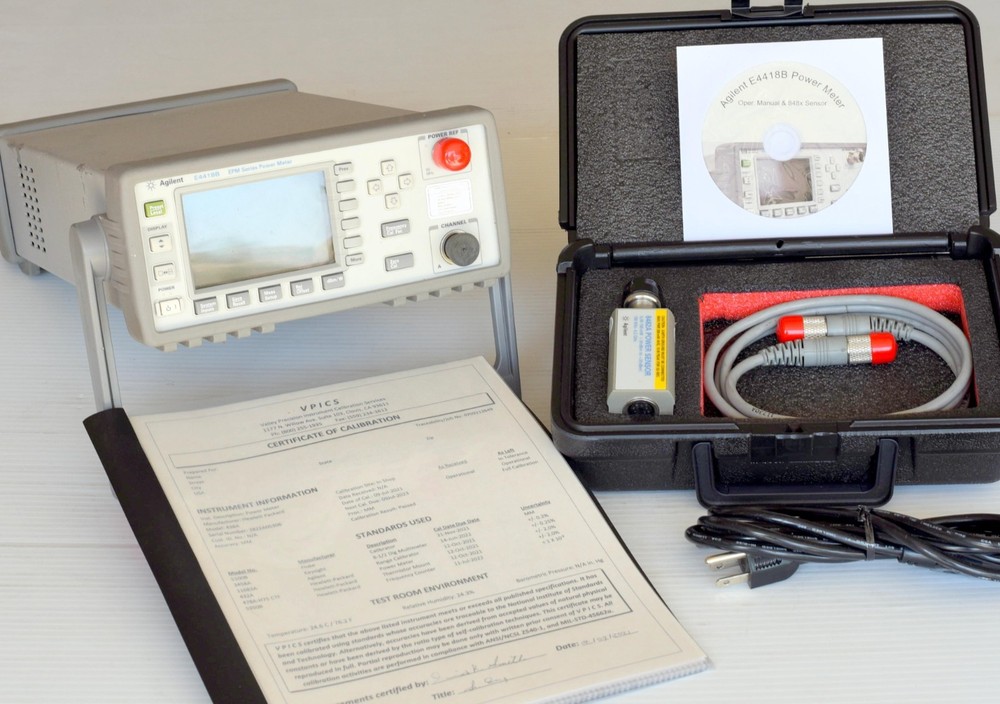 Agilent E4418B EPM RF Power Meter System | 8481A Sensor | E9288A Cable | Case