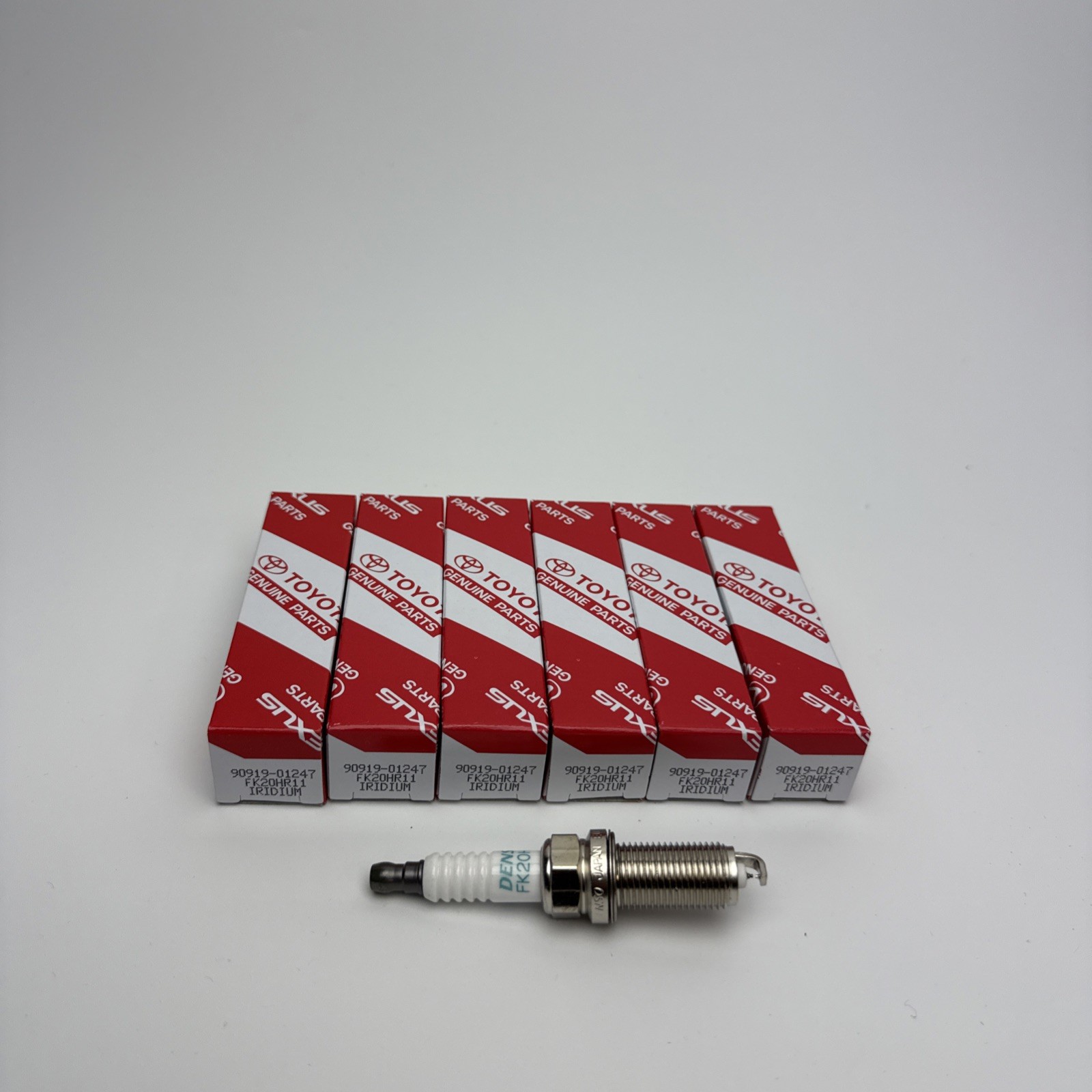 6Pcs OEM Denso Iridium Spark Plugs 90919-01247 FK20HR11 for Sienna Lexus ES350