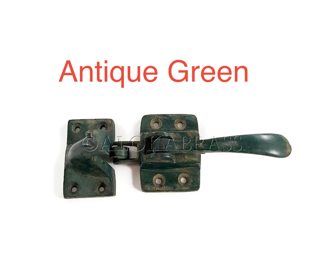 3/4" offset Solid Brass Rare 5" Ice Box Catch Lever heavy old style cast kitchen