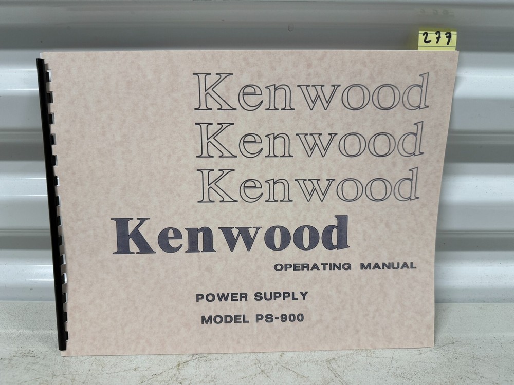 KENWOOD Operating Manuals Power Supply Model PS-900