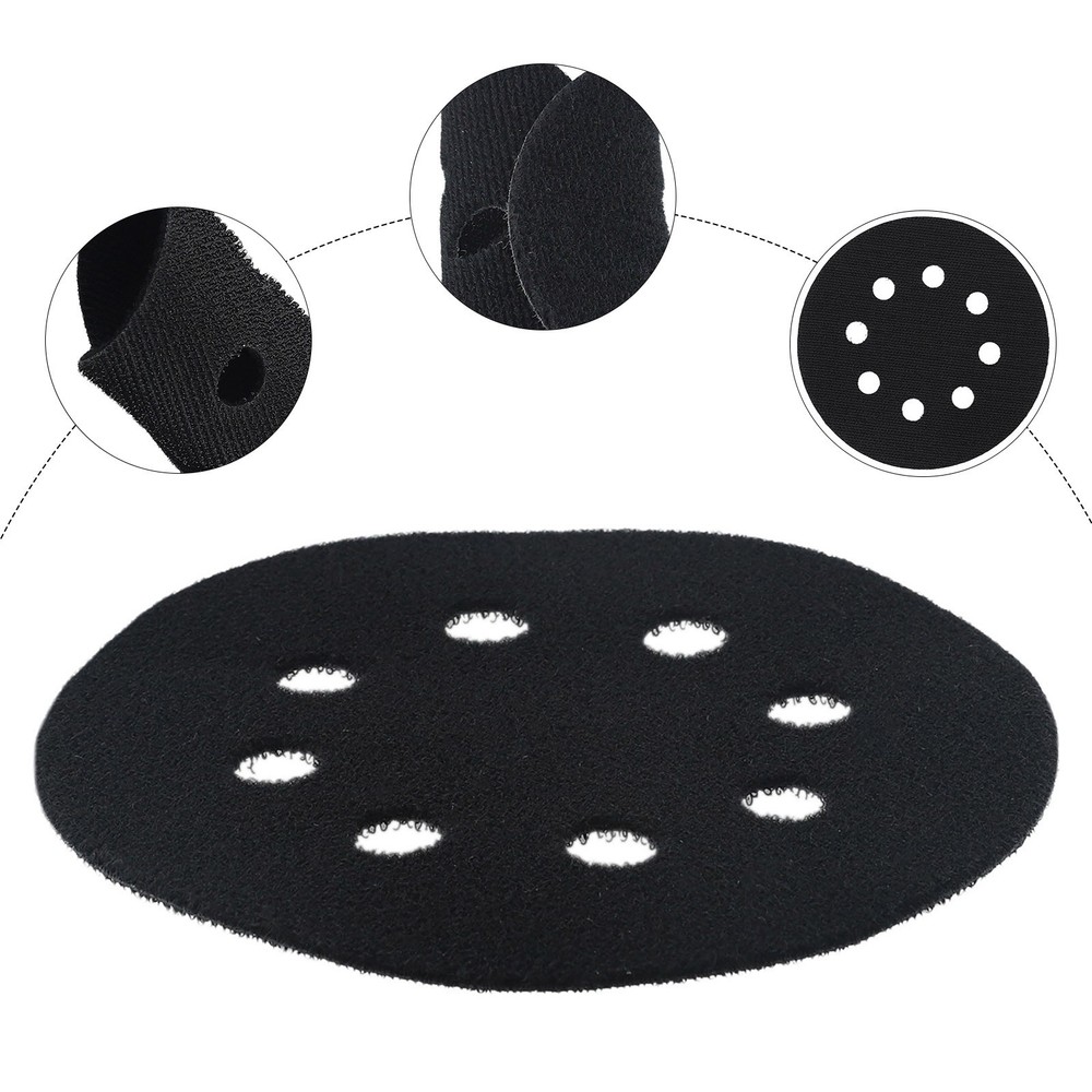 Convenient Flocking Material Pad for Sanding Discs Protection (5 Inch 8 Hole)