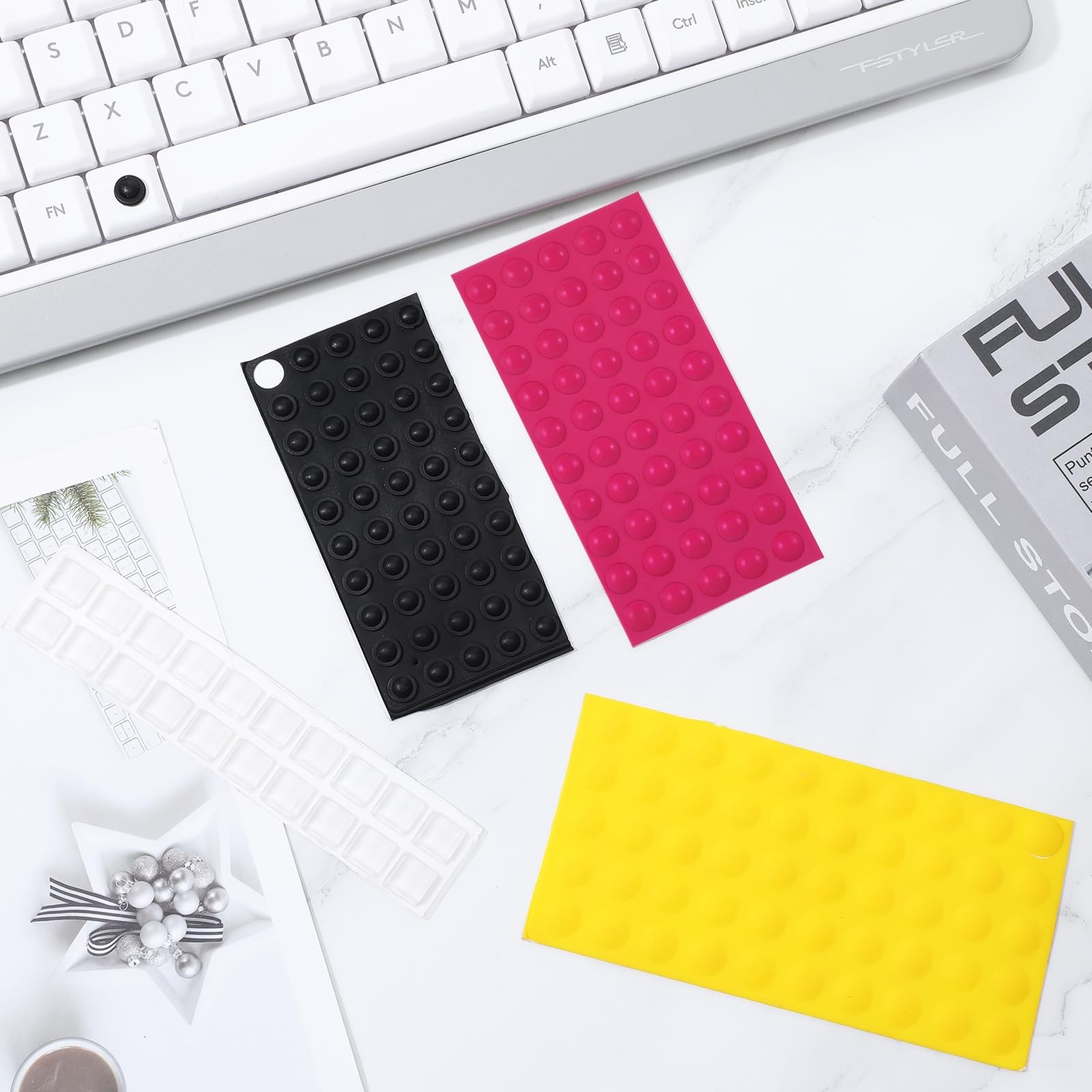 Bump Dots for Visually Impaired,160pcs Combo Pack (4 Colors) Braille Stickers...