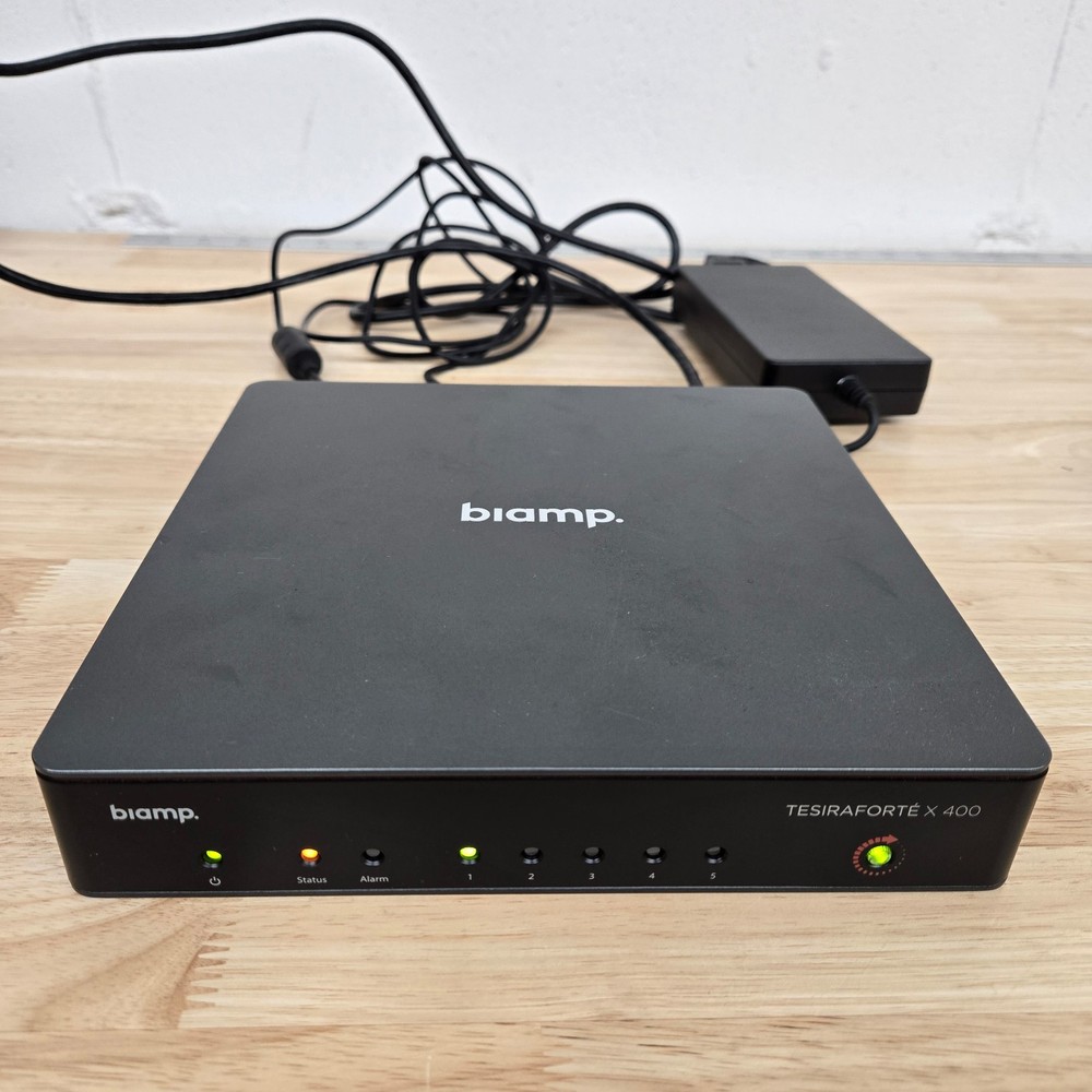 Biamp TesiraFORTE X 400 Meeting Room DSP Multi-Effects Processor + Adapter
