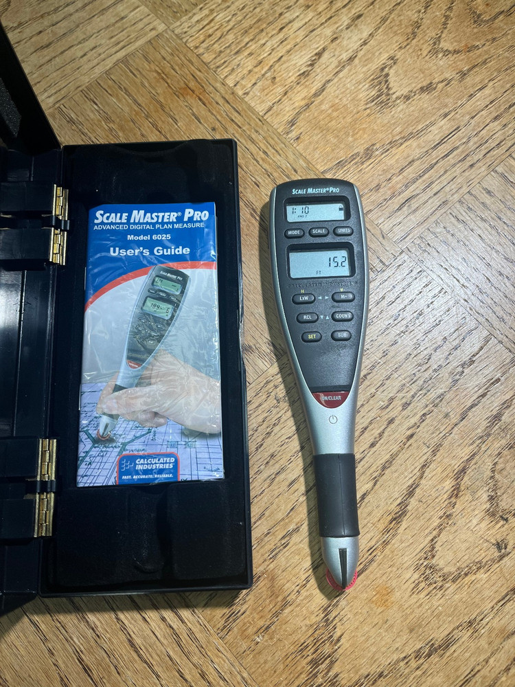 Scale Master Pro 6025 Digital Plan Measuring Tool Model Hard Case New Open Box