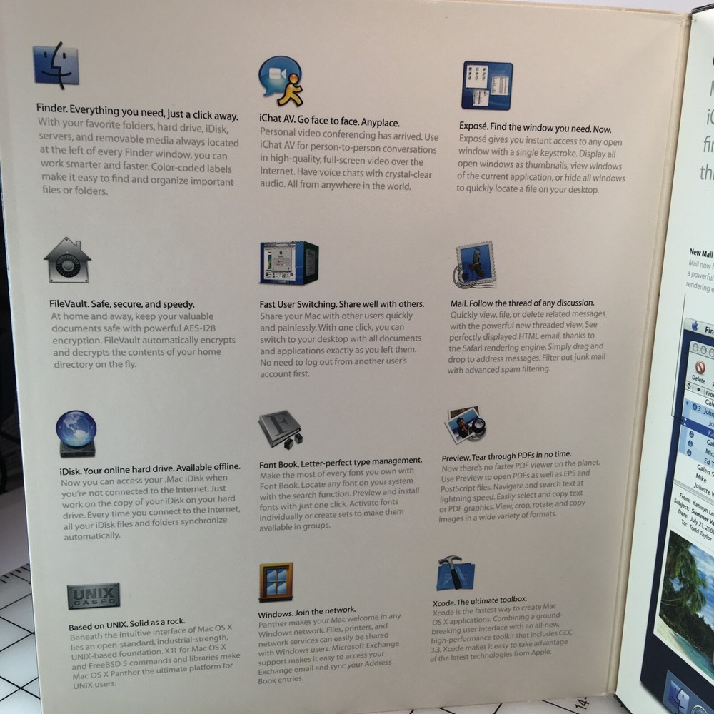 Vtg Apple Macintosh OS X 10.3 Panther Computer Software Mac COMPLETE BOX SET