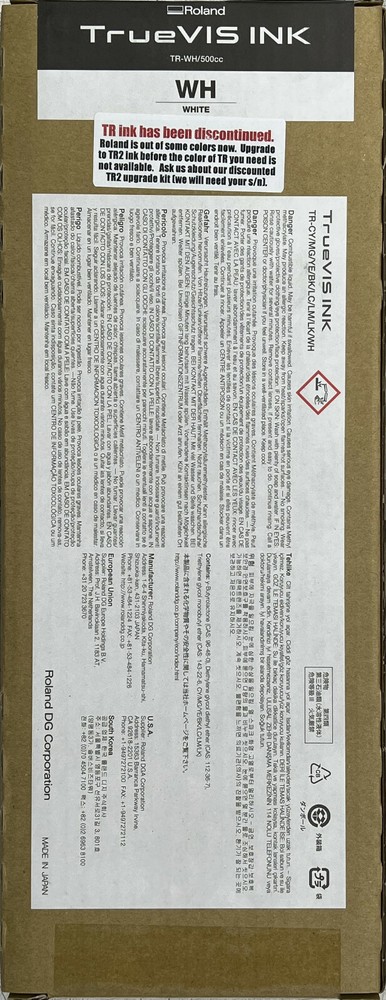 Roland TrueVIS TR-WH White Ink 500cc