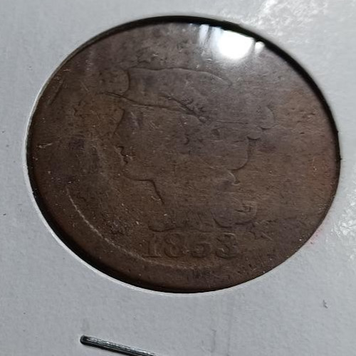 1853 braided hair large cent