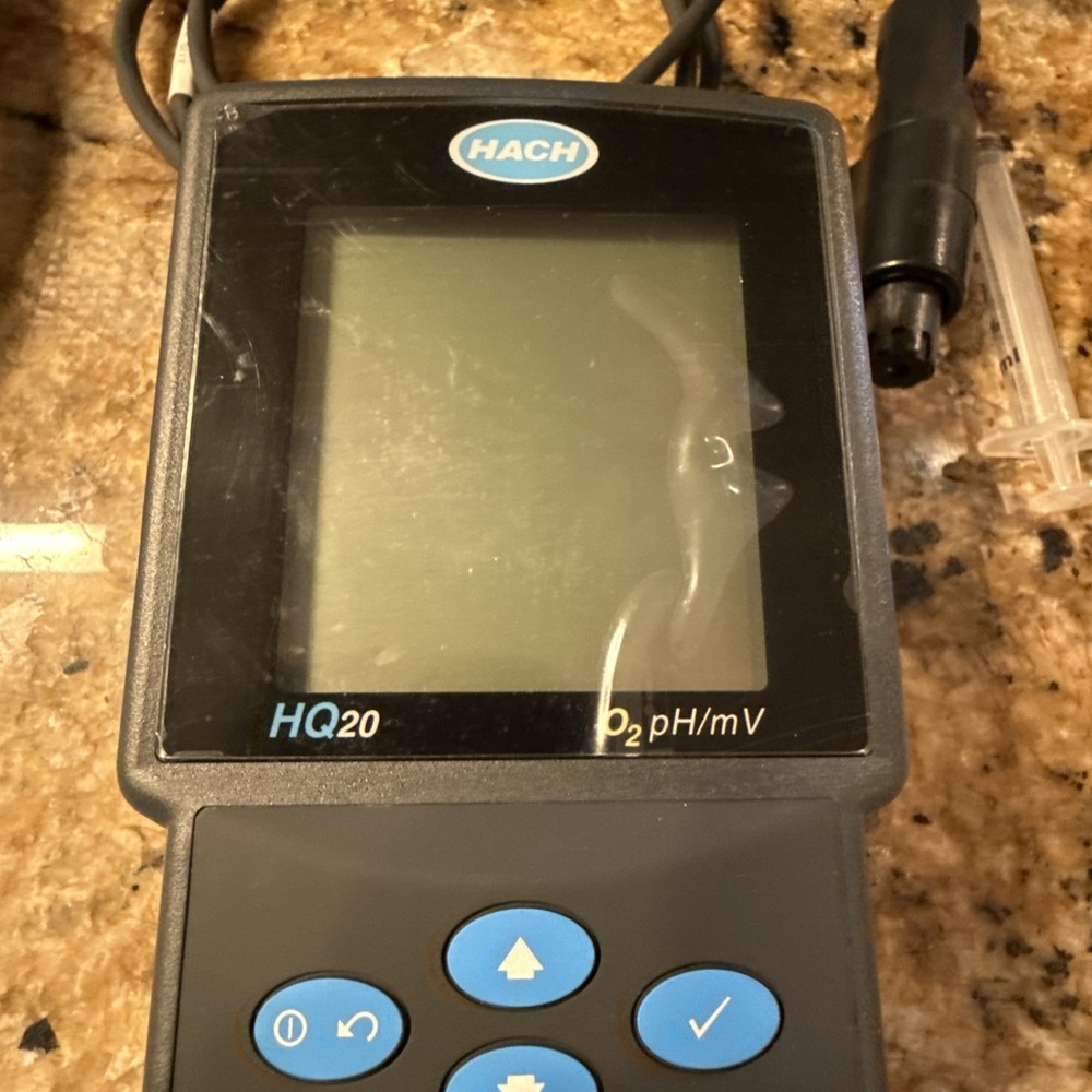 Hach HQ20 Portable Dissolved Oxygen/pH Meter With Probe WORKING W/extras