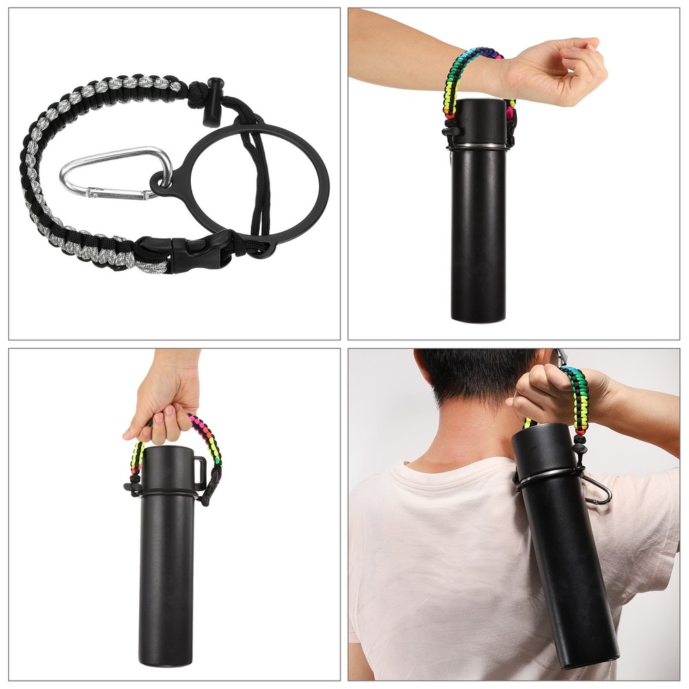 Paracord Handle, Water Bottle Handle Strap, Gray