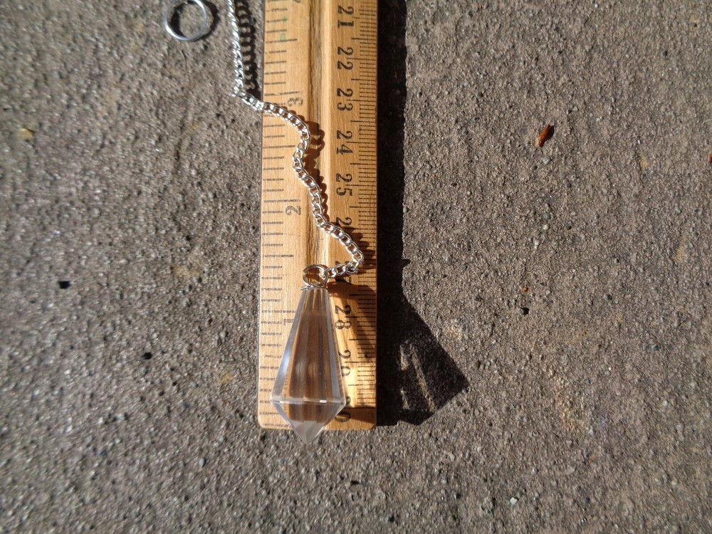 Clear Quartz 12 Sided Pendulum-Devination Tool+ Pouch-Clarity 99% Energy Plus++