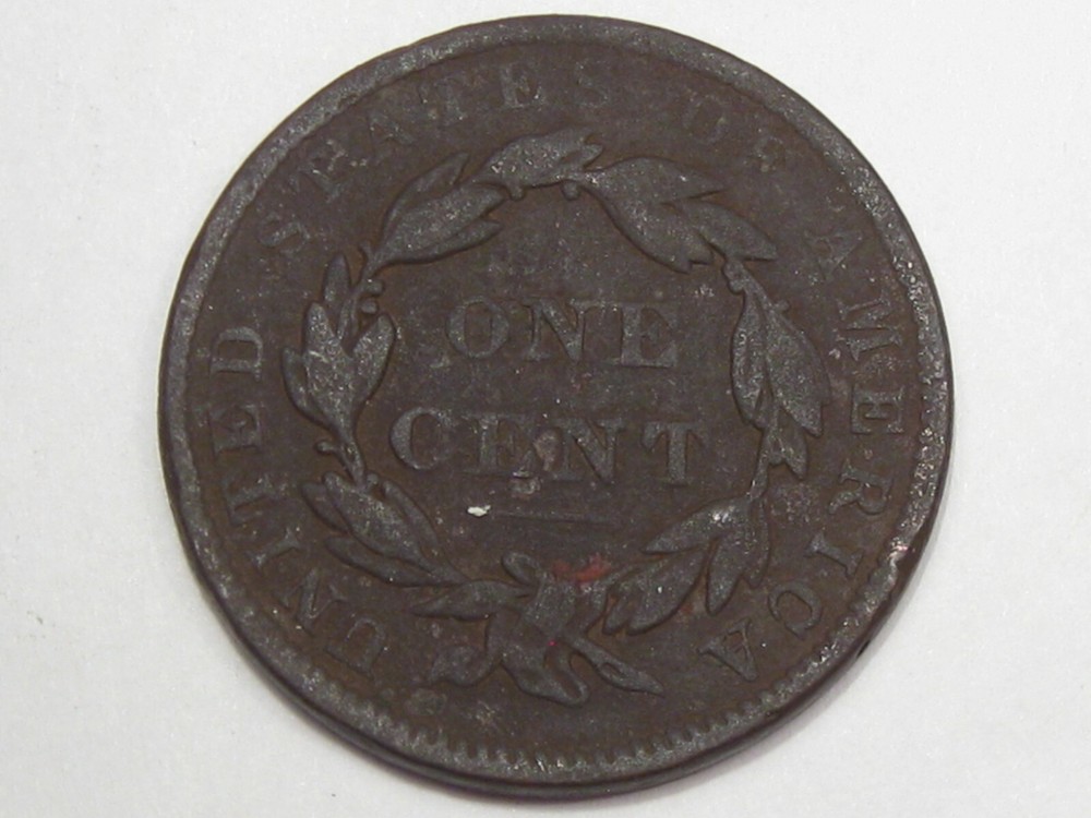 1837 US Coronet Head Large Cent Coin. #23