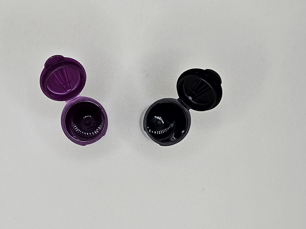 25 Pcs , Empty Small Bottles with Multicolor Pop Top Caps