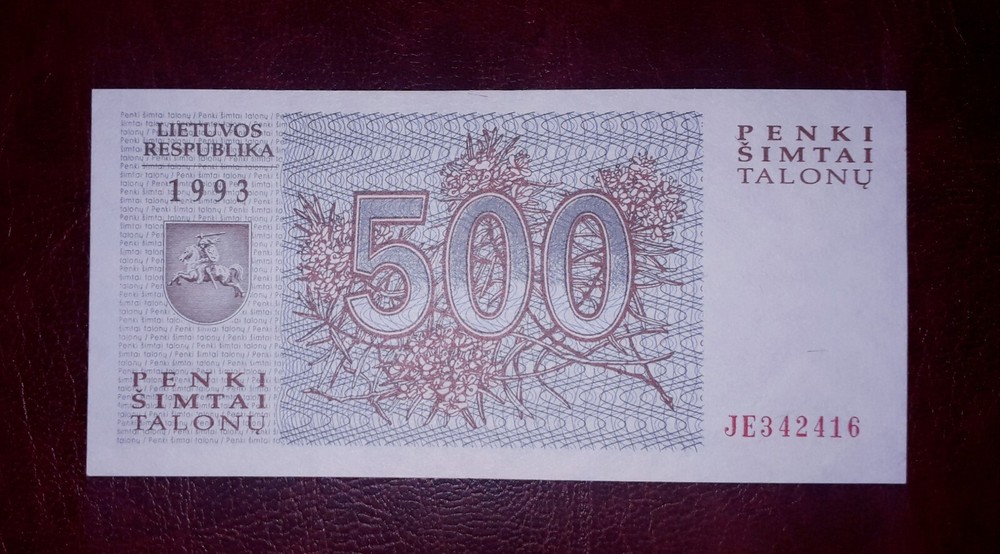 Lithuania 500 talonu banknote, 1993year(unc)