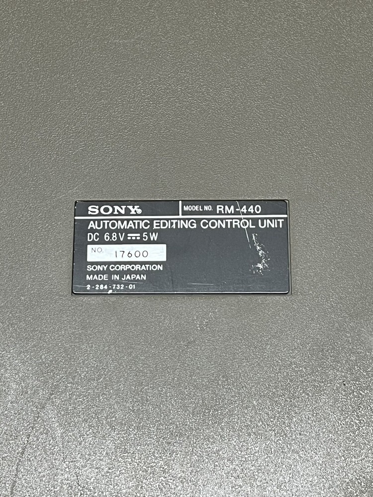 Sony Model RM-440 Automatic Editing Control Unit