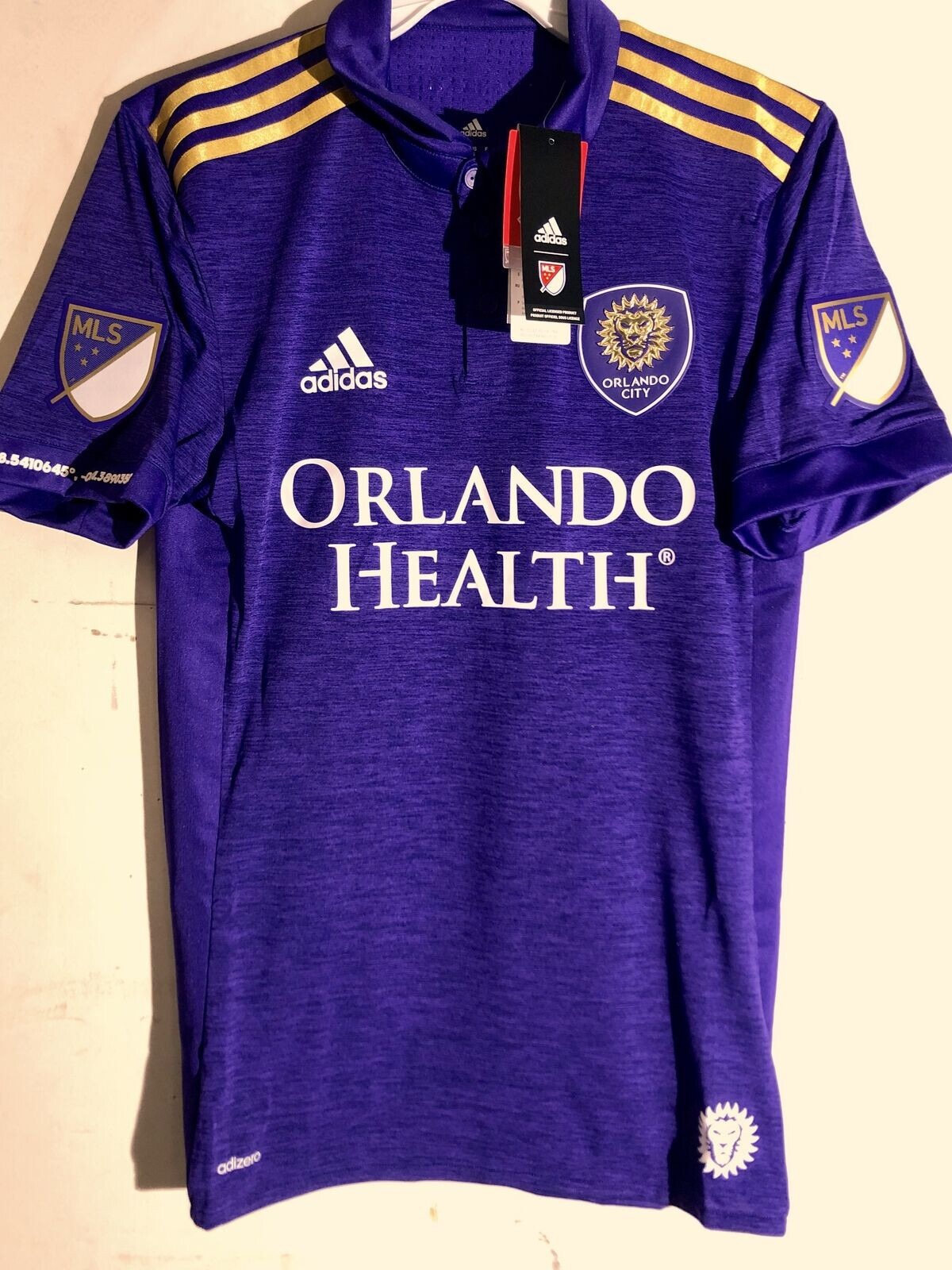 ADIDAS AUTHENTIC MLS JERSEY ORLANDO CITY SC TEAM PURPLE SIZE M