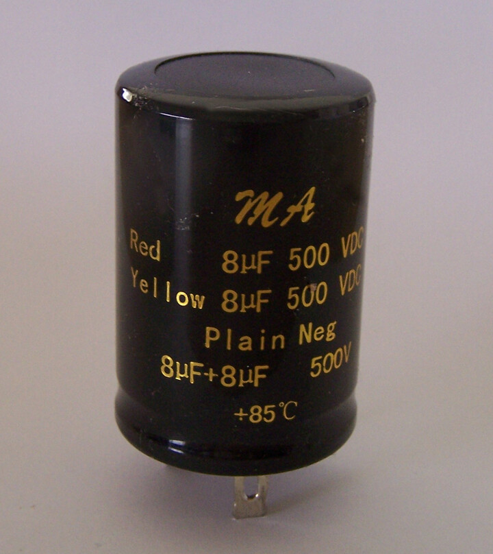 MA 8+8uf 500 Volt Dual Section Capacitor