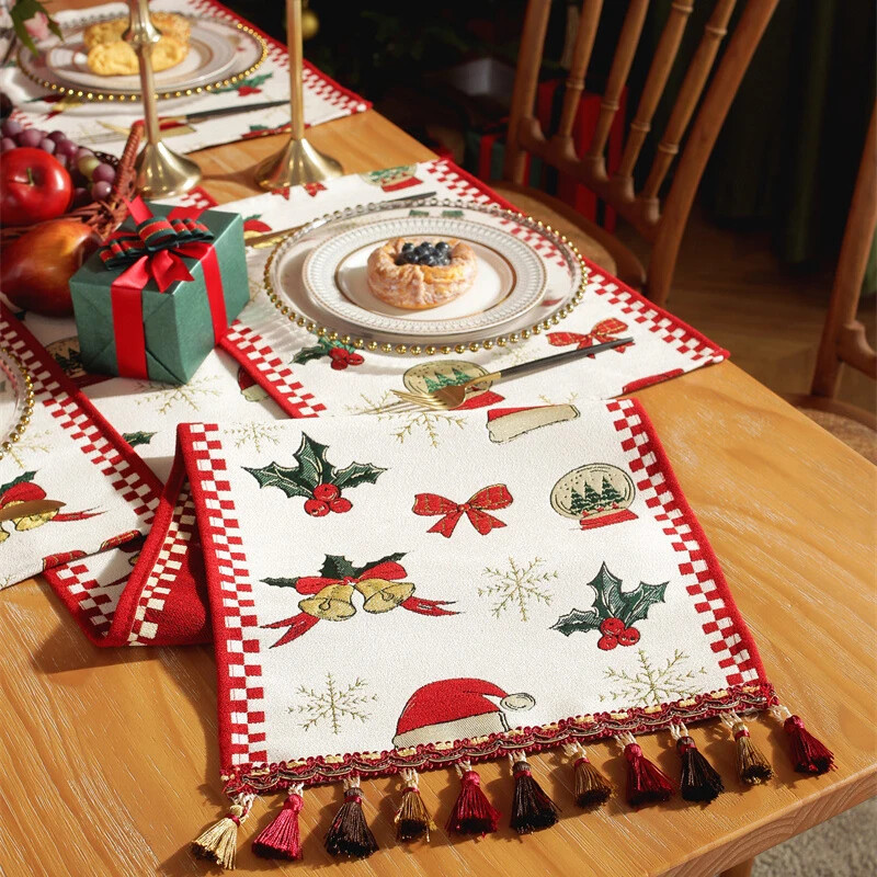 Winter Table Runner, Snowflake Decor Table Runner Chriatmas Winter Holiday Decor