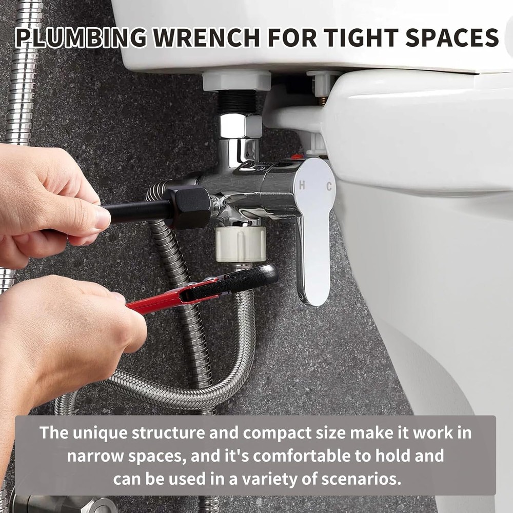 Angle Stop Wrench Kit High-Precision Angle-on Efficient Valve & Pipe Install Red