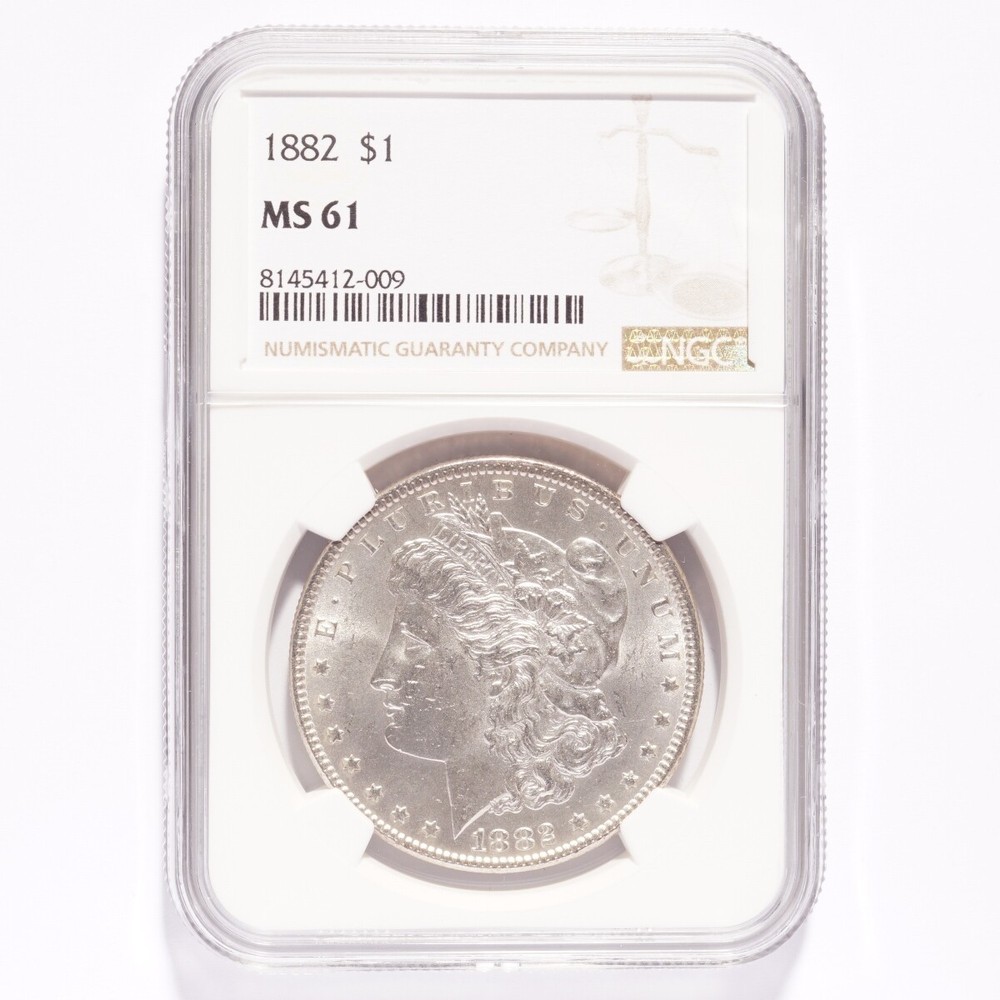 1882 Morgan Silver Dollar NGC MS61
