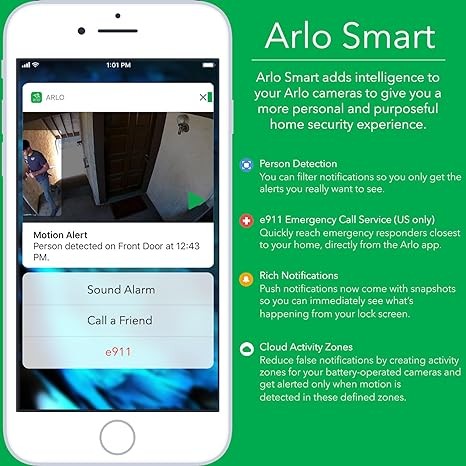 Arlo Add-on Camera Motion Detection Night vision HD Video - Scratch & Dent